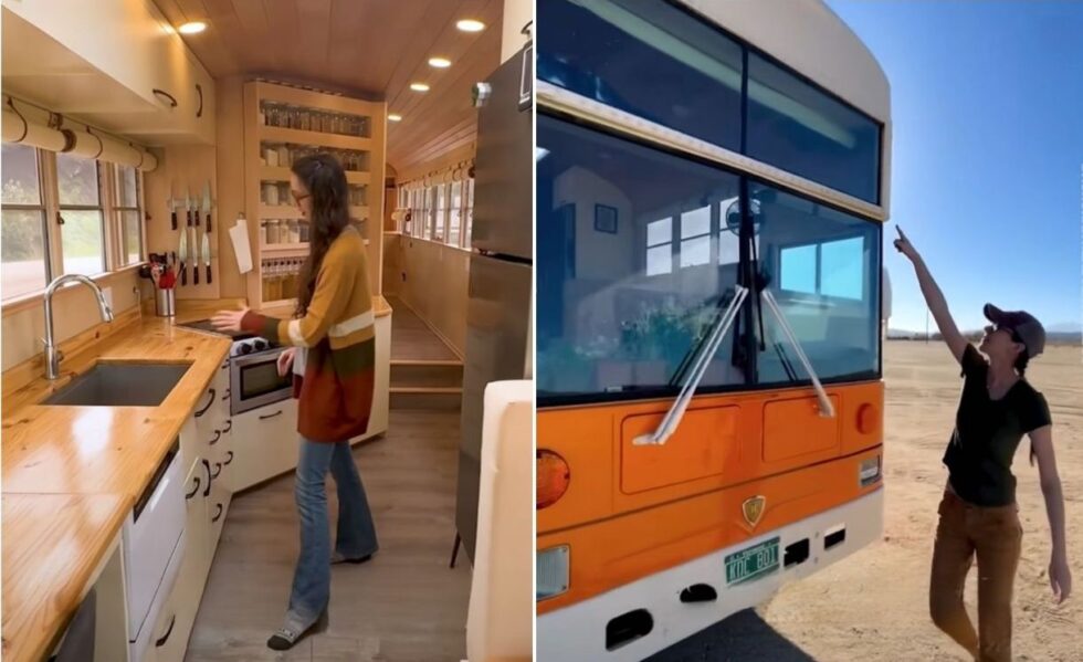 American couple convert old school bus into an amazing home