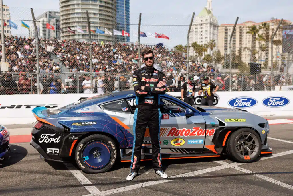 James Deane currently competes with the RTR team - and the RTR team's Ford Mustang powered Deane to his fourth Formula D Championship
