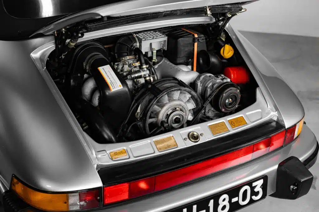 Ayrton Senna's 1988 Porsche 911, driven by Ayrton Senna in Portugal, engine bay