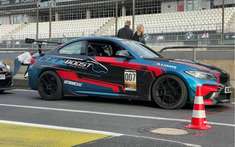 Even a boost leak can't stop this man from enjoying his lap around the Nürburgring race track in his BMW M2