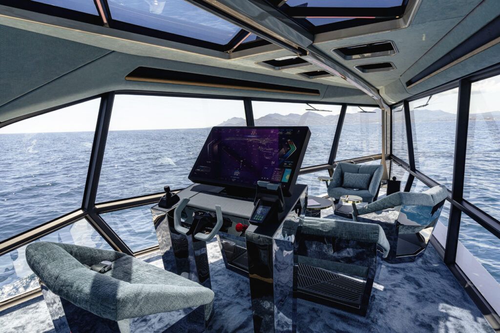 BMW hydrofoil boat interior