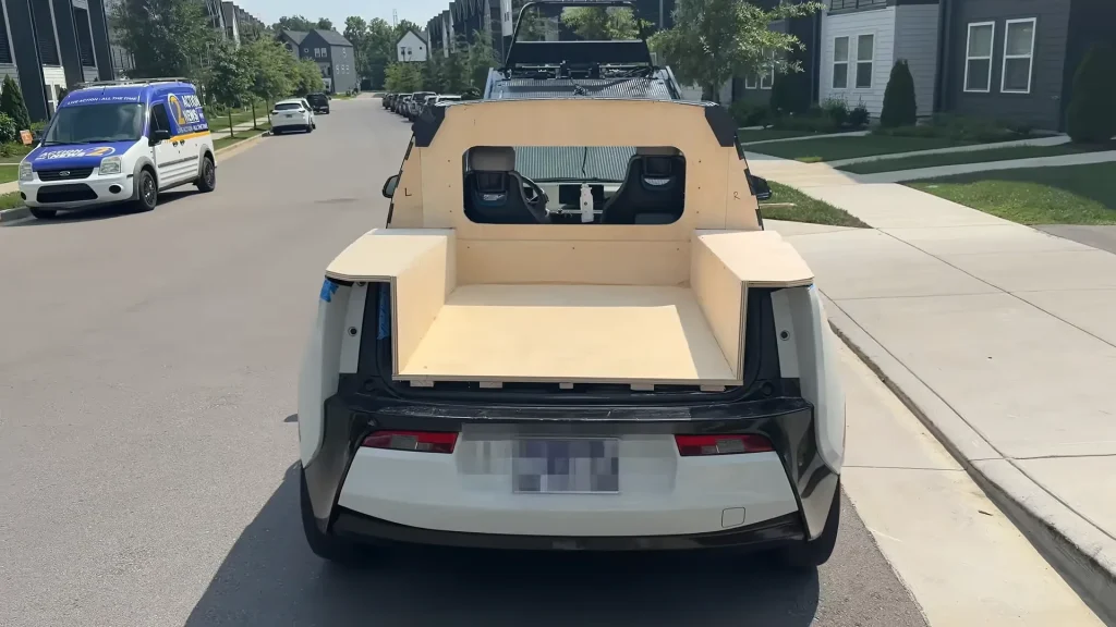 California man builds his own electric truck out of a BMW i3 for under $10,000 after declaring US gas prices are 'insane'