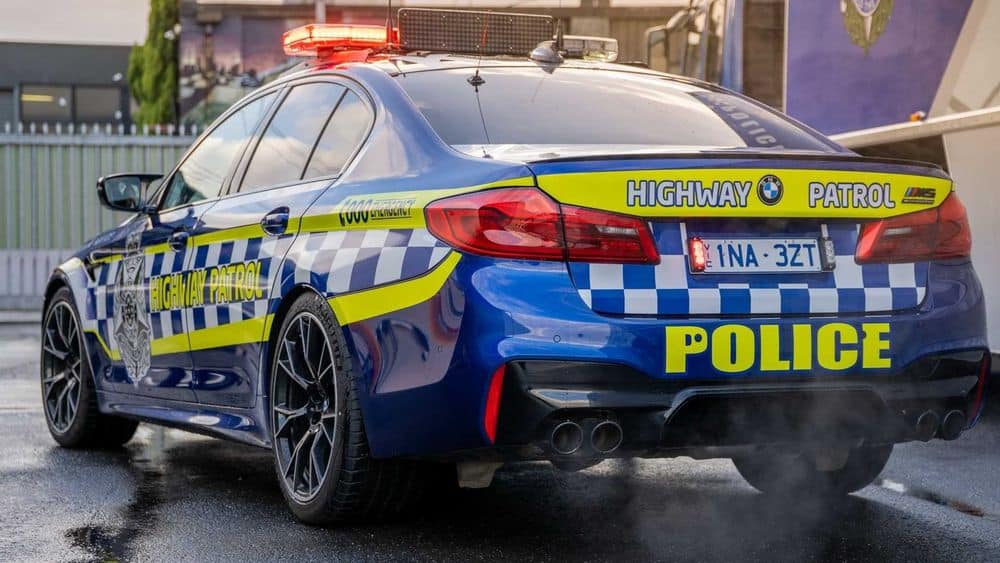 The BMW M5 used by police in Australia.