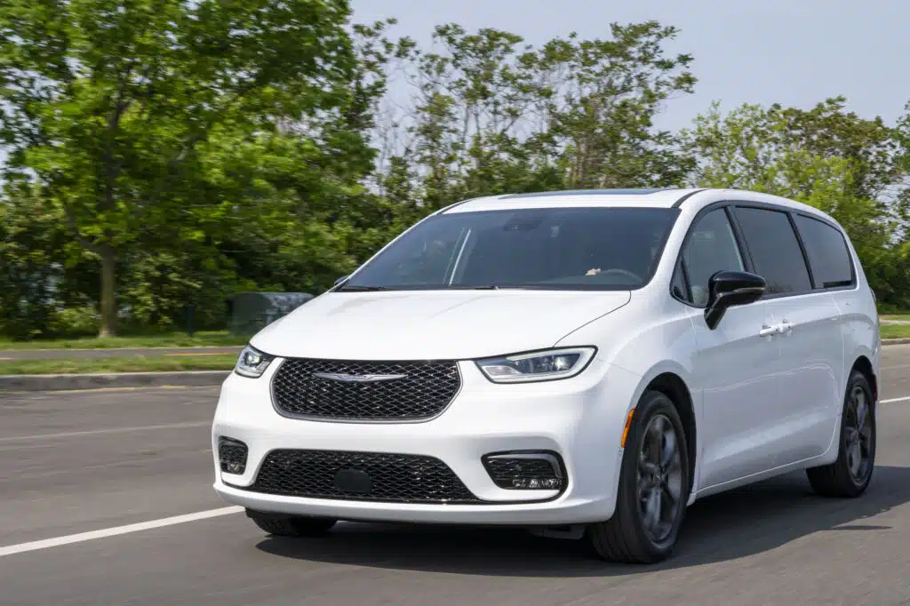 Chrysler Pacifica minivan 100th Anniversary Edition with special sticker
