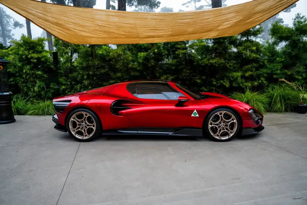 The Alfa Romeo 33 Stradale, the most beautiful car, makes its U.S. debut at Monterey Car Week with all 33 examples already sold