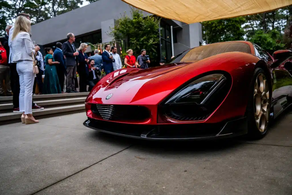 The Alfa Romeo 33 Stradale, the most beautiful car, makes its U.S. debut at Monterey Car Week with all 33 examples already sold
