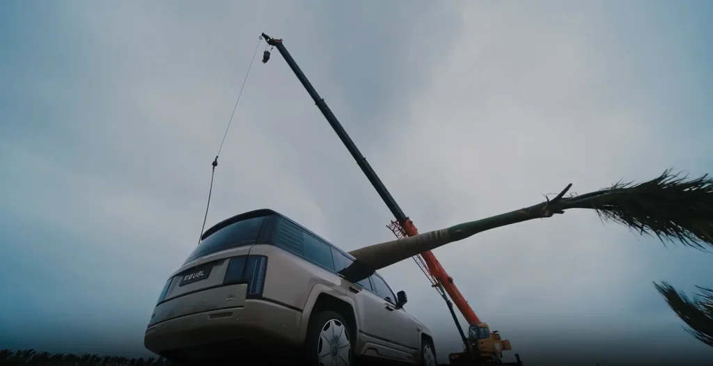 BYD dropped a 141ft palm tree onto the $150,000 Yangwang U8 three times with staggering results