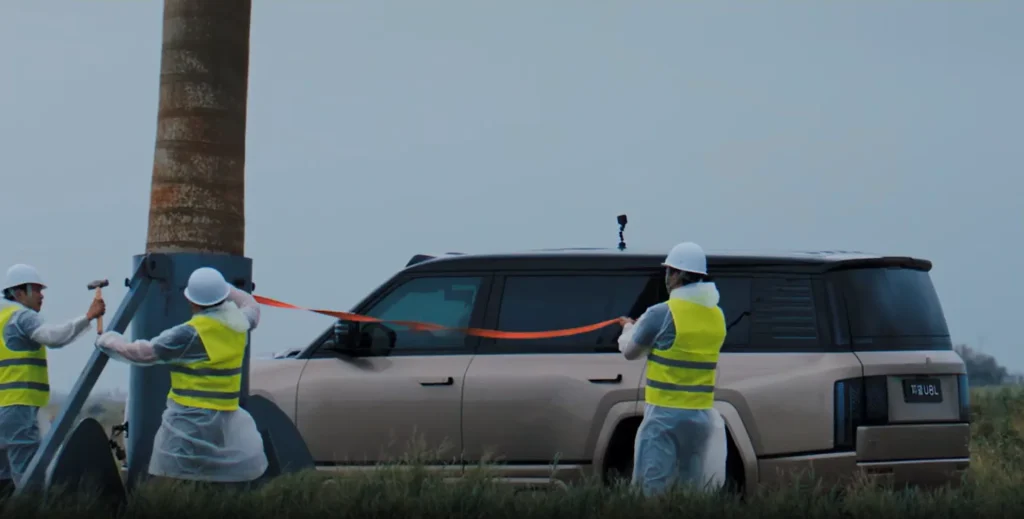 BYD dropped a 141ft palm tree onto the $150,000 Yangwang U8 three times with staggering results