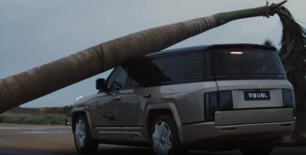 BYD dropped a 141ft palm tree onto the $150,000 Yangwang U8 three times with staggering results