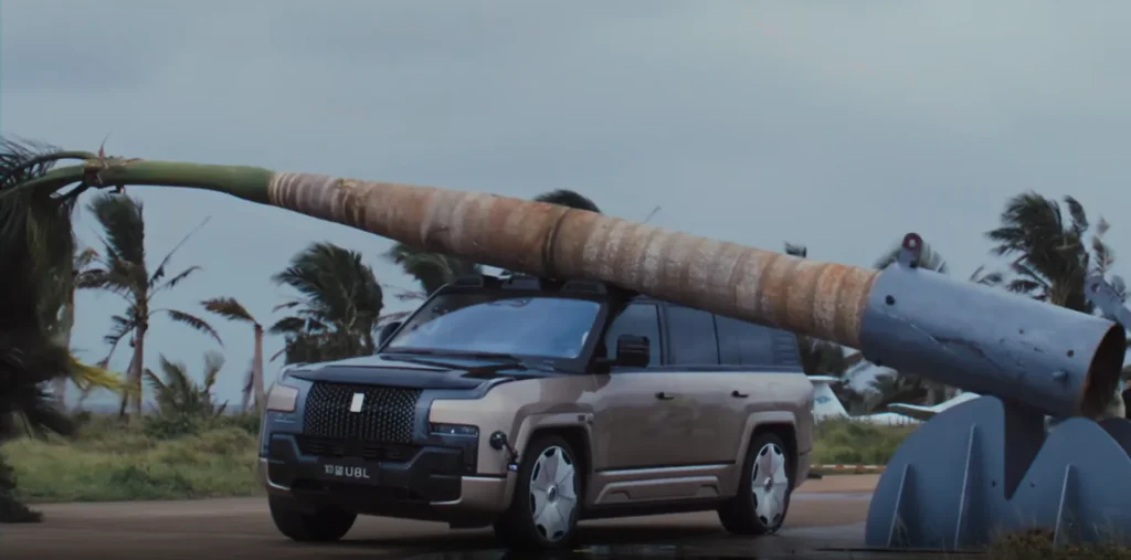 BYD dropped a 141ft palm tree onto the $150,000 Yangwang U8 three times with staggering results