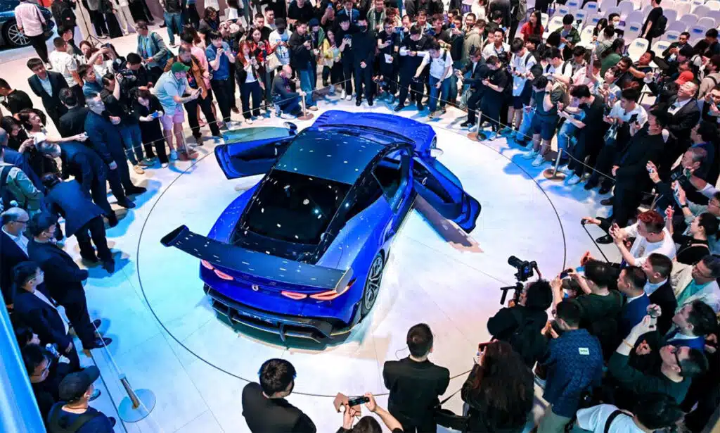 BYD’s electric sports car, likely the Denza Z, has surfaced with a convertible EV roof, signaling production readiness and a shift toward premium design