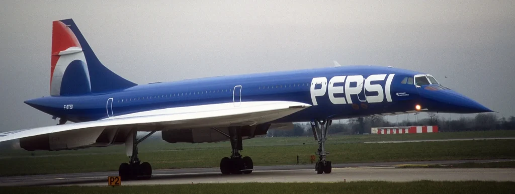 Back in the 1990s, British Airways and Air France decided to give Concorde a Pepsi livery
