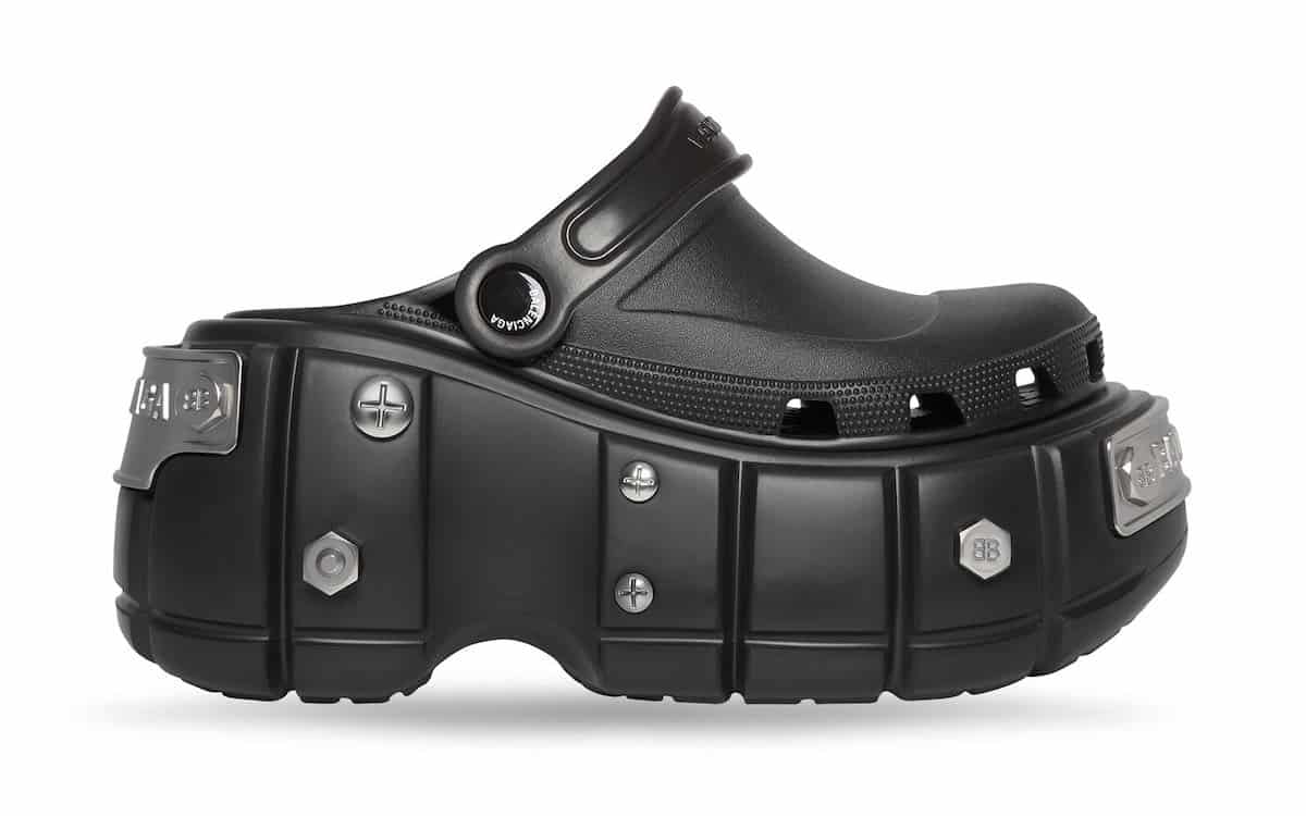 Black Balenciaga HardCrocs Sandal
