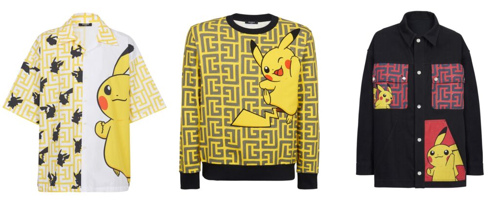 Balmain x Pokémon, shirts and jackets