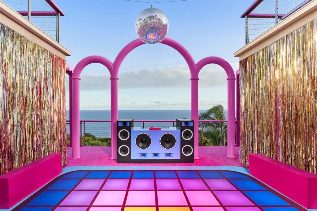 Barbie Airbnb dance floor