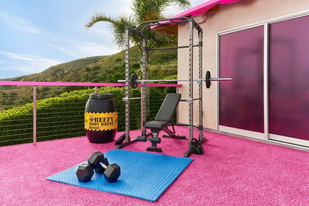 Barbie Airbnb gym