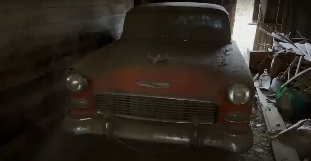 American man cleaning up Kansas farm discovers decrepit barn that has a car of dreams in it