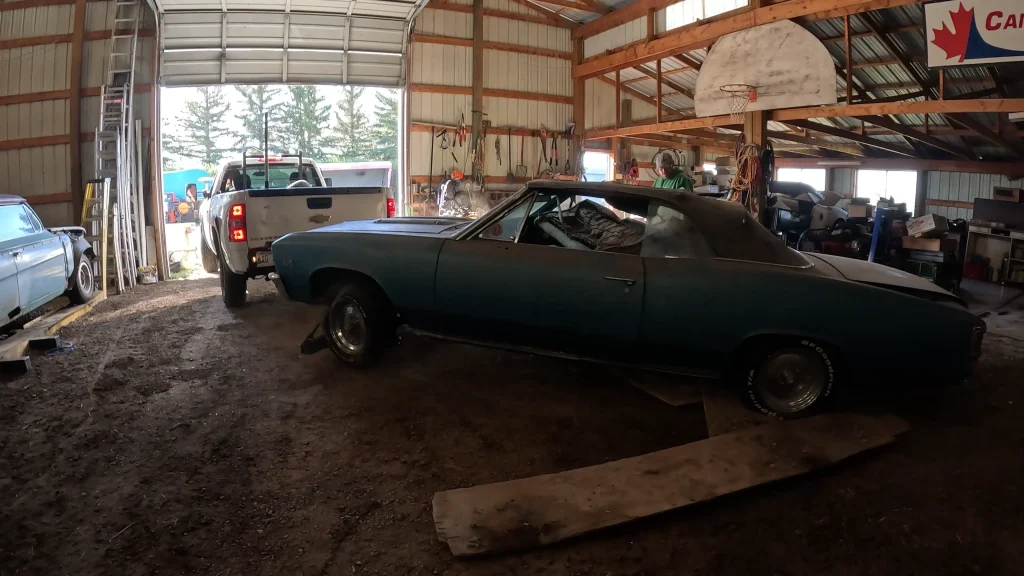 Man walks into a barn and uncovers an incredible classic car stash including iconic Chevys and a Chevelle