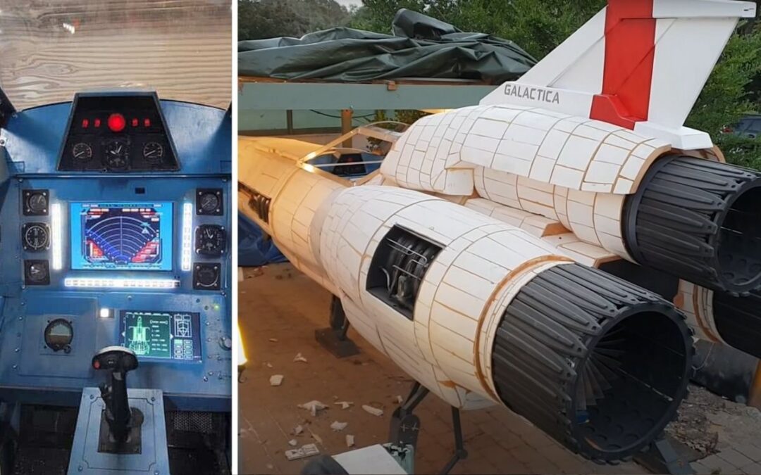 Meet the guy who is building an 8-meter Battlestar Galactica spaceship in his shed