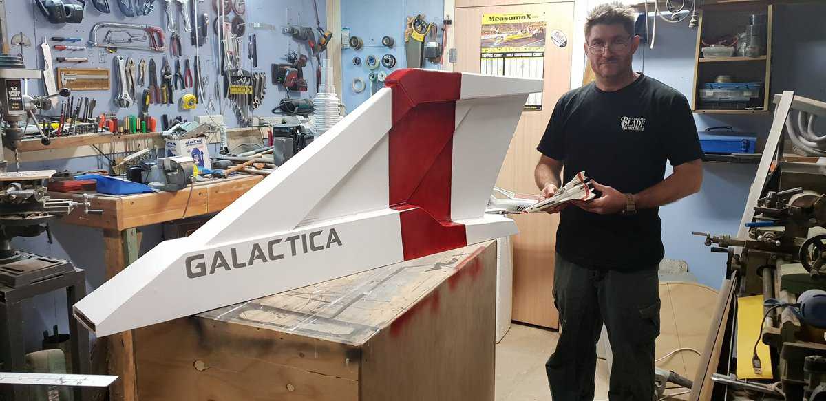 Builds by Baz with the tailfin for his Battlestar Galactica Colonial Viper