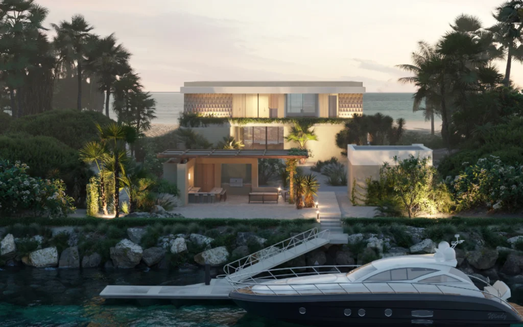The Beachfront Yacht Villa 25 is a Four Seasons villa that comes with its own private dock for a superyacht
