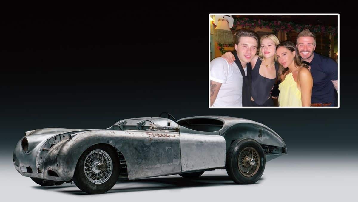 The Beckhams and Brooklyn's wedding gift car.