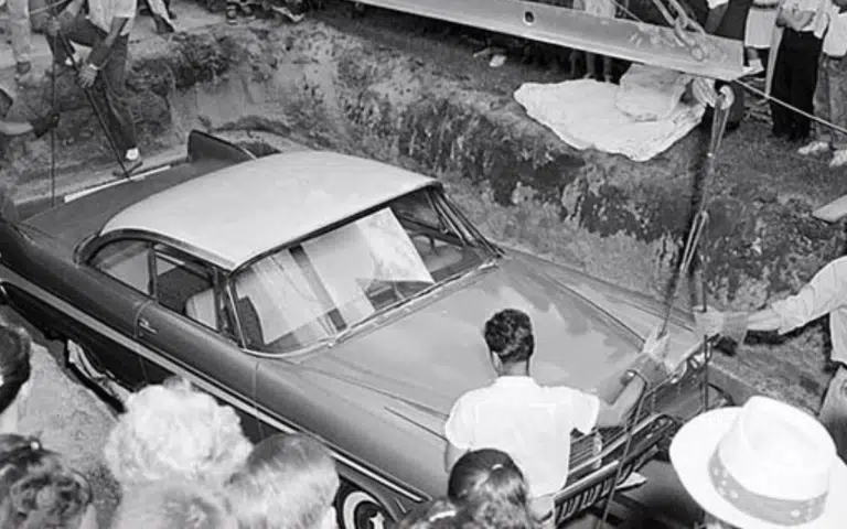 Back in the 1950s, a Plymouth Belvedere was buried in Oklahoma as part of an unusual publicity stunt for the town of Tulsa