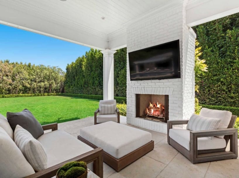 Fireplace and outdoor entertainment area 