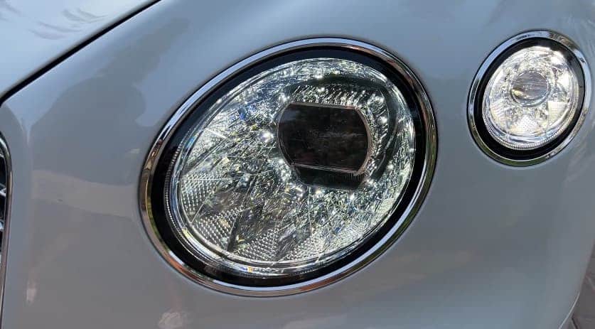 Crystal headlights on the Bentley