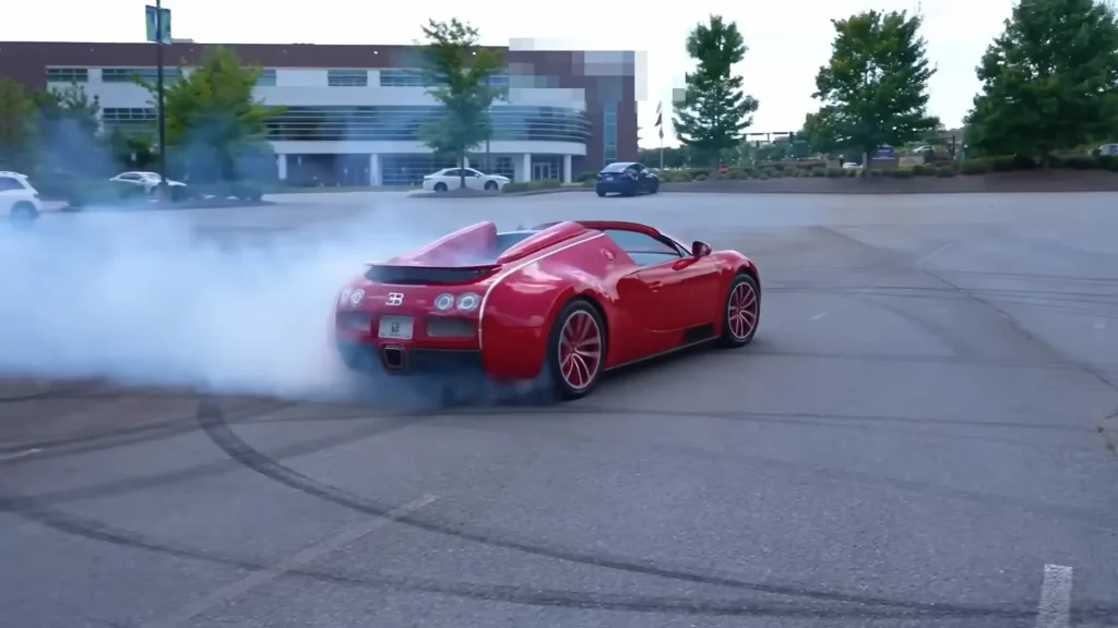 VINwiki founder who decided to use his $2M Bugatti Veyron supercar to do donuts in parking lot gets phone call one day later