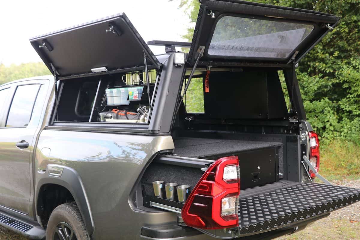 Rear light drawers for the Toyota HiLux made by Black Sheep Innovations