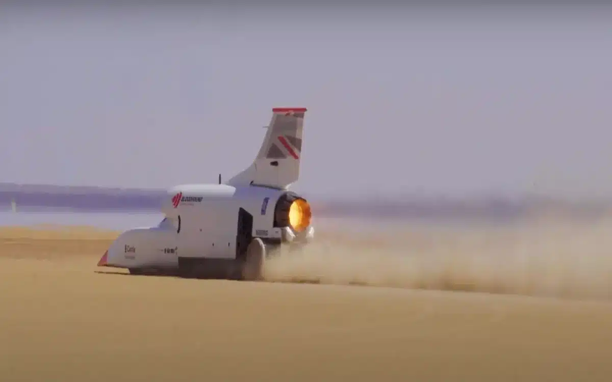Jet-powered car that looks like a rocket could hit supersonic speeds on ground