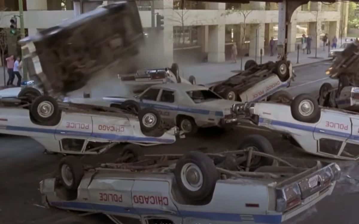 The police car pile up in the Blues Brothers movie.