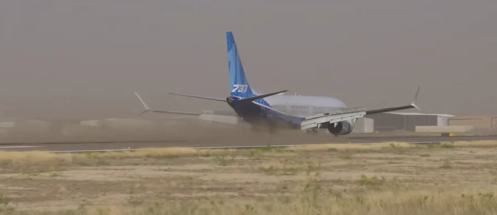 Boeing 737-10 undergoes gruelling crosswinds testing and the footage is wild to watch