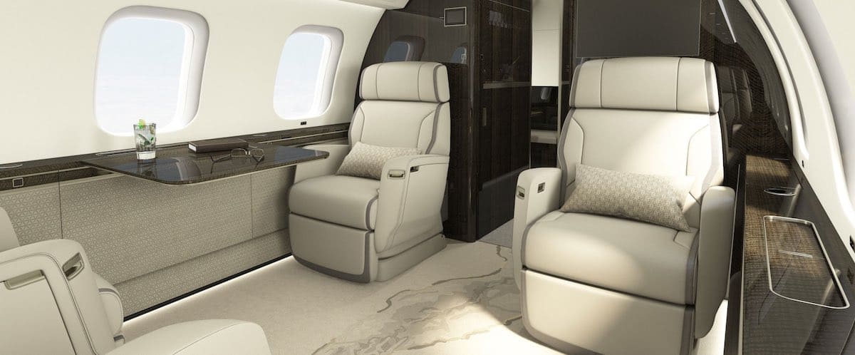 Bombardier Global 8000 zero-gravity seats