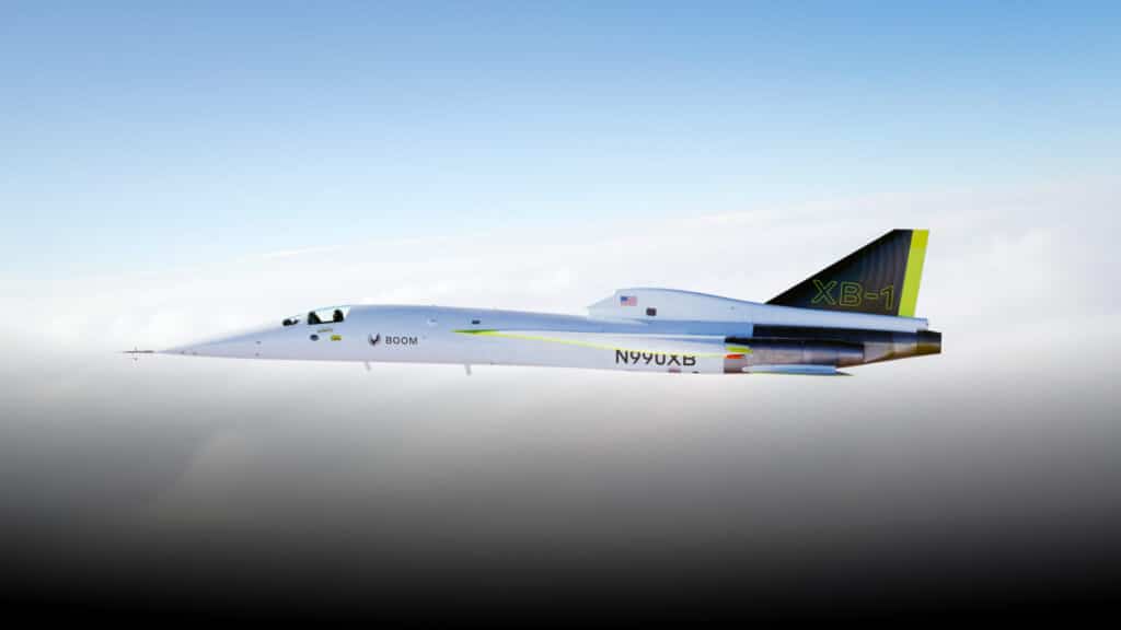 Boom Supersonic XB-1 aircraft prototype that breaks the sound barrier with no sonic boom