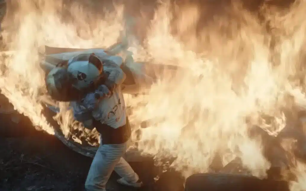F1 The Movie went full throttle with real crash stunts as Brad Pitt and Damson Idris took the hits