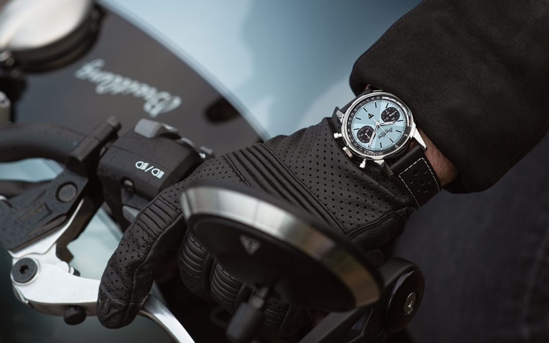 Triumph and Breitling have collaborated on a motorbike, and there’s a watch to wear with it