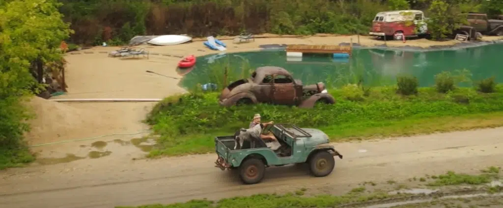 Brent and his Dog hit the trail in his Willys Jeep