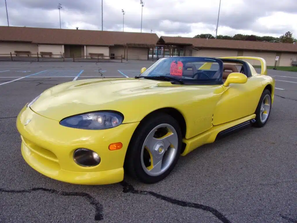 Bright yellow Dodge Viper for sale in Pennsylvania is 1990s America on wheels