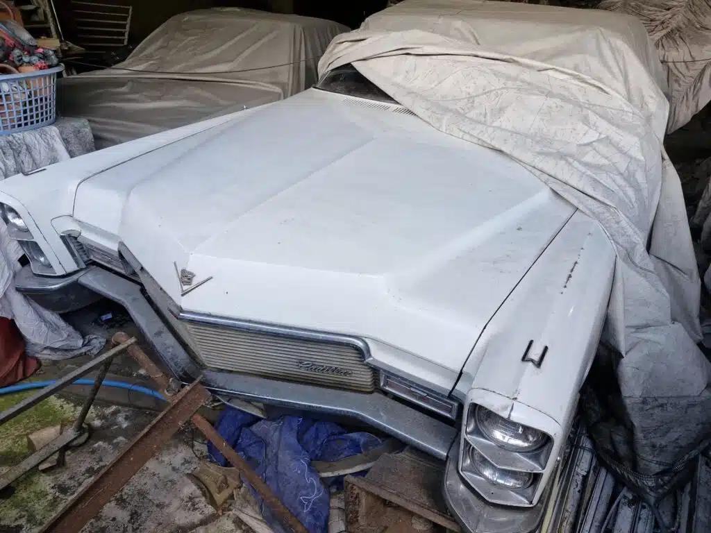 Classic Cadillac found in barn find that includes classic British cars