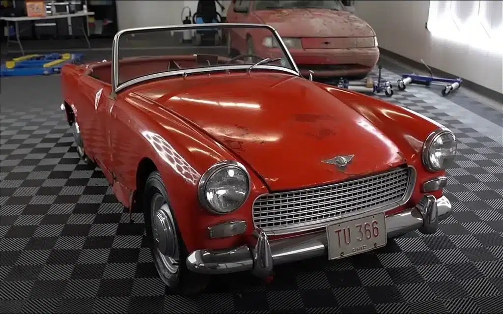 British sports car Austin Healey Sprite abandoned British sports car