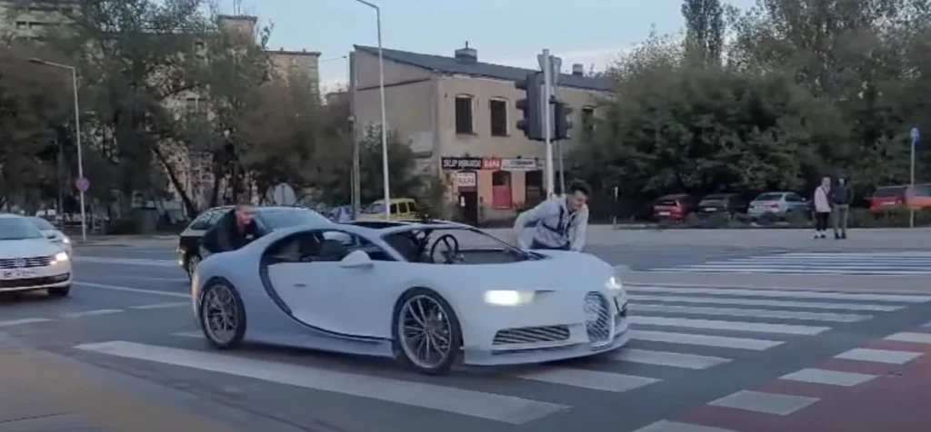 Polish guys build genius Bugatti Chiron that's a bicycle you pedal instead of push to accelerate