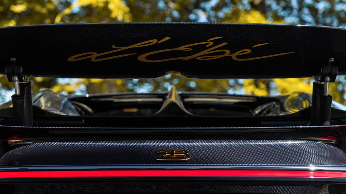 L'Ébé signature shown on the rear wing of the Chrion