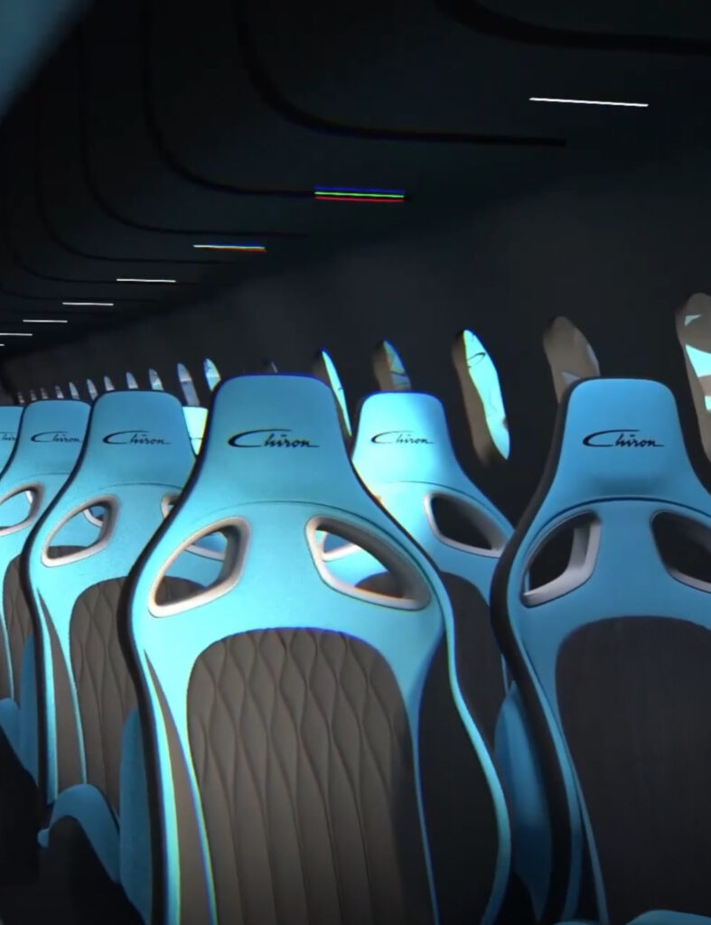 Bugatti Chiron Airplane, interior and Bugatti seats