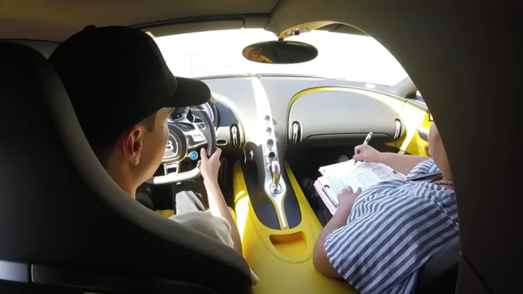 17-year-old goes to the DMV to take his driver's test in a Bugatti Chiron in the ultimate flex