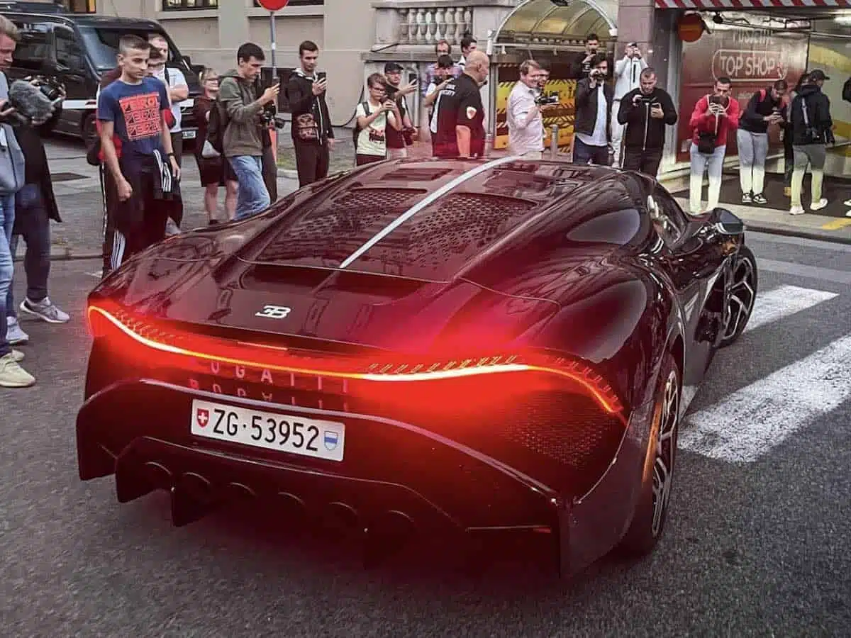 Bugatti La Voiture Noire spotted on the streets of Zagreb Croatia