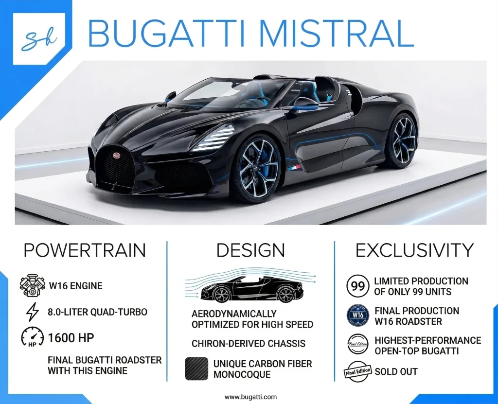 Mansory unveils $11 million one off Bugatti Mistral hypercar at Pebble Beach with incredible modifications and a name that promises victory