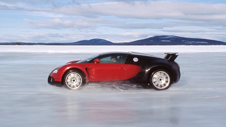 Early Bugatti Veyron prototypes had some truly wild rear-wing setups during testing