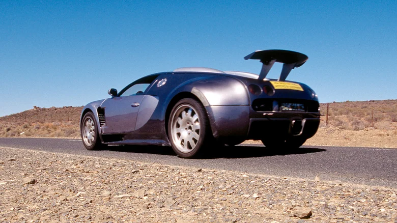 Early Bugatti Veyron prototypes had some truly wild rear-wing setups during testing